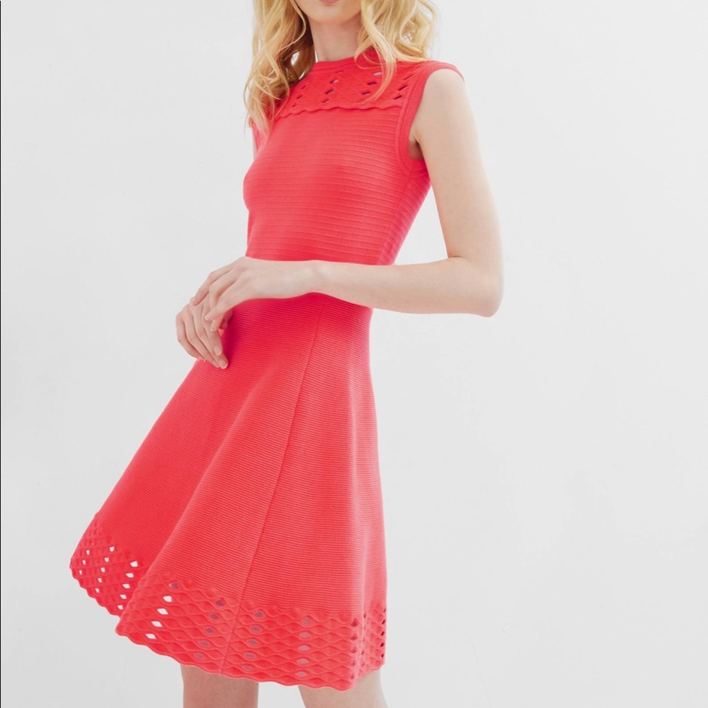 Ted baker London jacquard panel skater dress